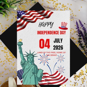 4th of July Flyer Template | Independence Day Poster | Editable Canva Template | USA Patriotic Social Media Post | instant download