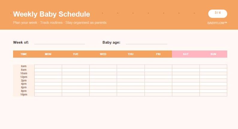 Tracking Baby Routine Daily Baby Tracker Log | Newborn Routine, Growth, Schedule (PDF ...