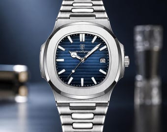 Reloj de lujo cuadrado para hombre