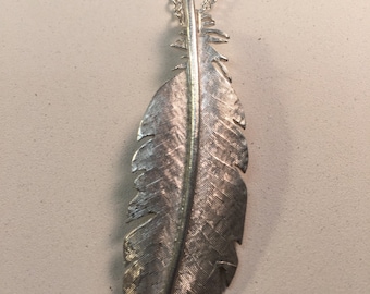 Silver Feather pendant