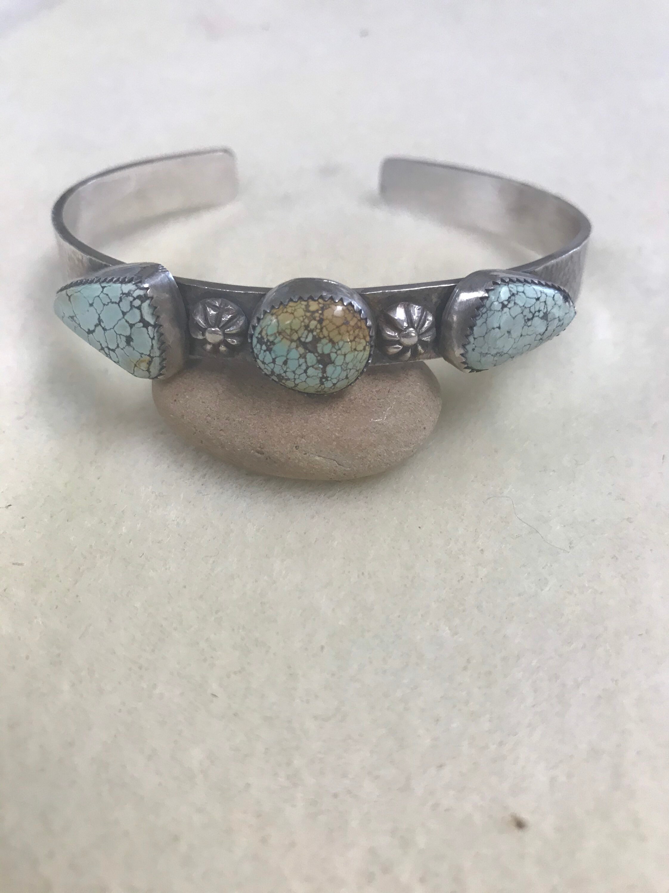 Double Stone Turquoise Cuff