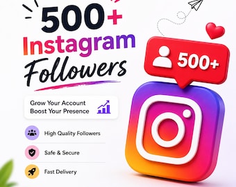 Oltre 500 follower su Instagram / Consegna rapida / Servizio di crescita sui social media / Ordine personalizzato