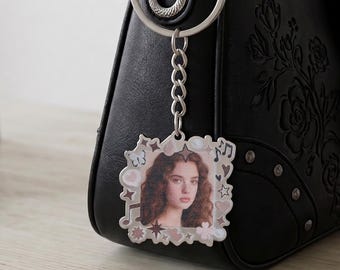 Custom Photo Acrylic Keychain: Personalized Star Heart Frame Bag Charm