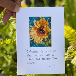 Personalized Watercolor Sunflower Inspirational Gift,  Fine Art