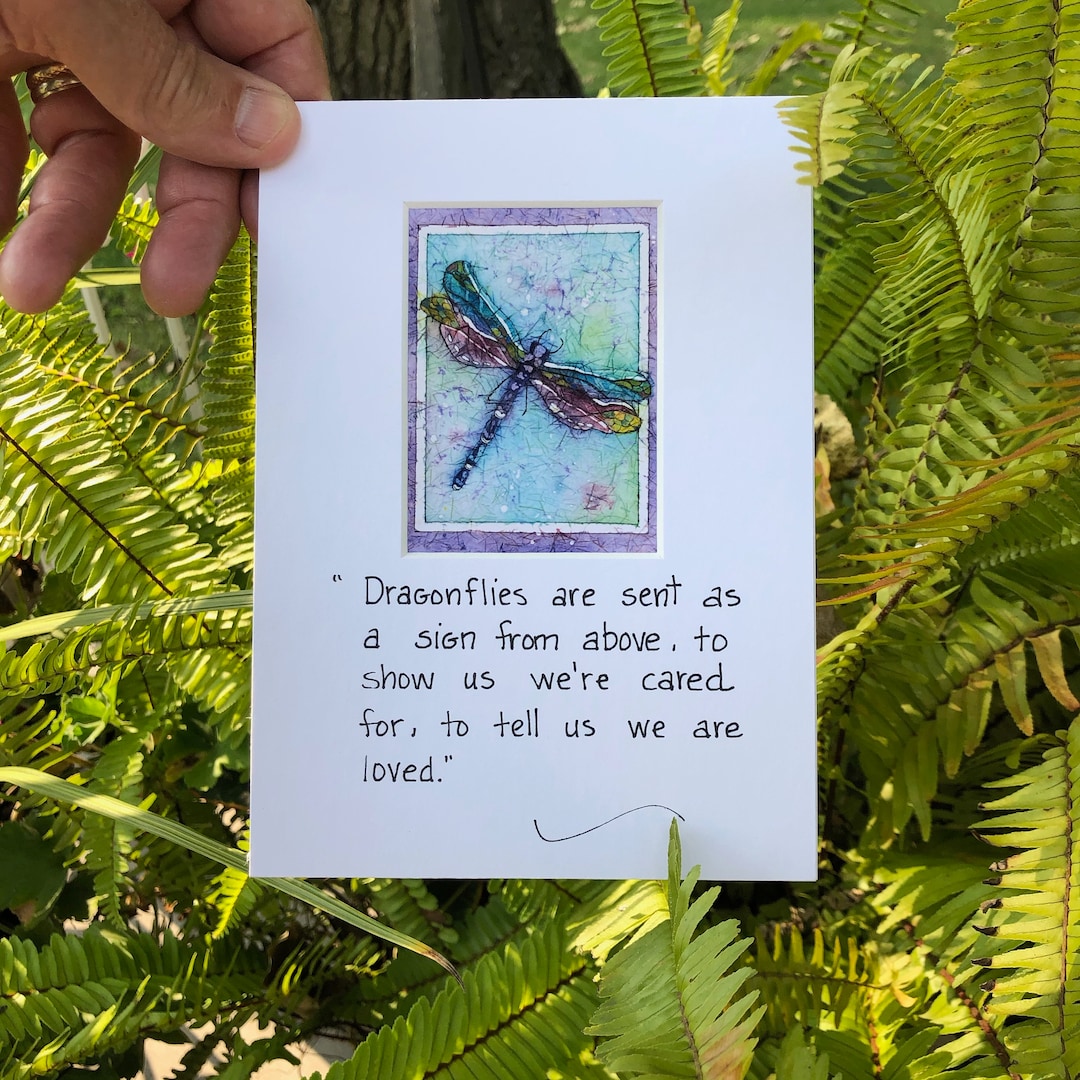 Dragonfly Inspirational Watercolor Gift,fine Art - Etsy