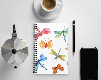 Dragonfly/Butterfly Spiral notebook