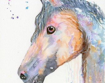 Horse Watercolor*Fine Art* Wall Art*