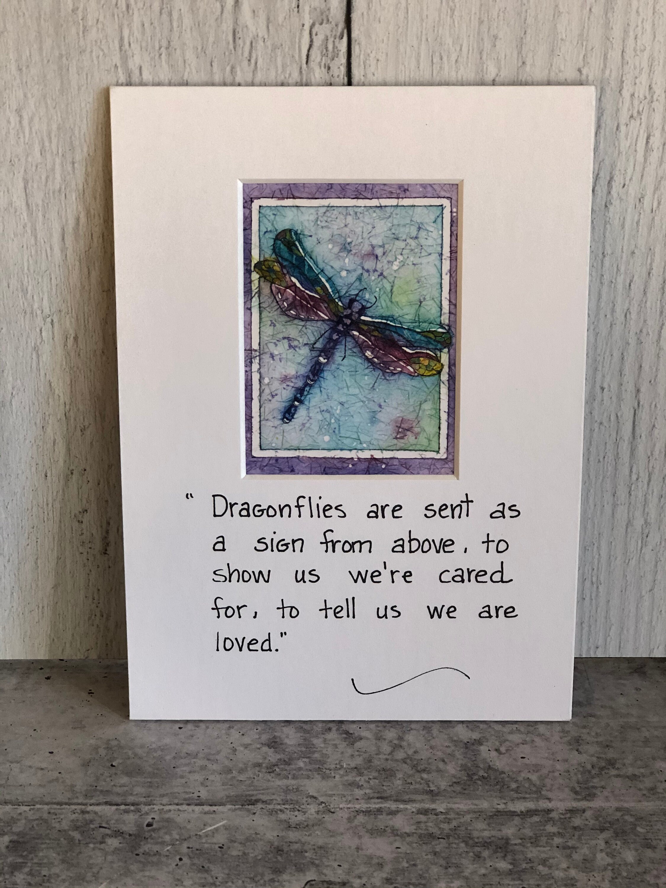 Dragonfly Inspirational Watercolor Gift,fine Art - Etsy