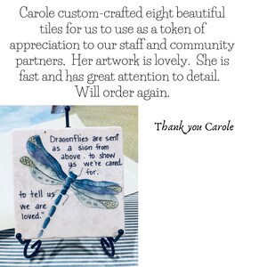 Personalized Hand-painted Dragonfly Painting on A Stone Tile image 3