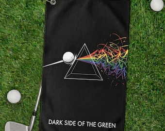 Dark Side of the Green Golf Towel Microfiber Bag Accessory Personalized Gift Him Tournament