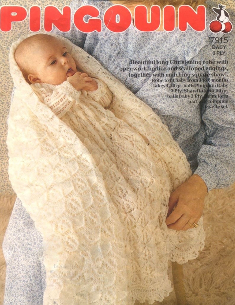 0-2 yrs Beautiful Pattern DK /& 4 Ply Christening Baby Bonnets To Knit