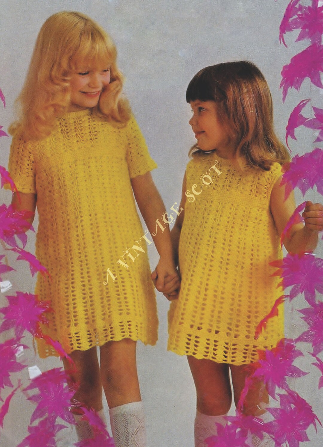 Girl's Crochet Lacy Dress 2 Sleeve Style Optional Etsy
