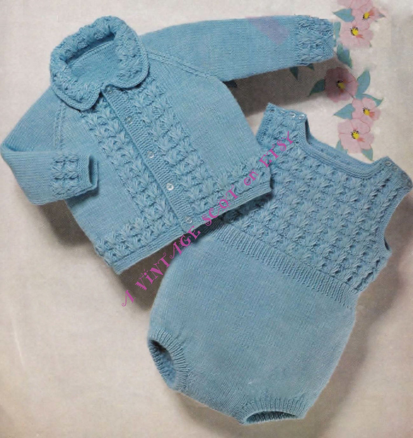 Boy's Rompers and Jacket to Match in DK 8 ply Light | Etsy