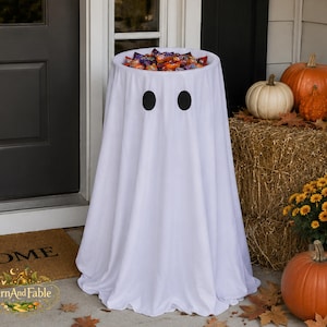 Ghost Candy Bowl Stand, Halloween Candy Holder, Trick or Treat Candy Station, Halloween Porch Decor, Ghost Halloween Decoration
