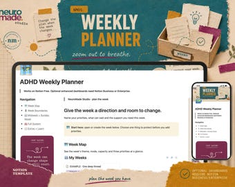 ADHD Weekly Planner Notion Template: Priorities, Capacity and Weekly Resets