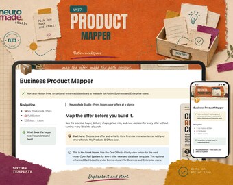 Product Planner Notion Template: Map Offers and Review Your Range
