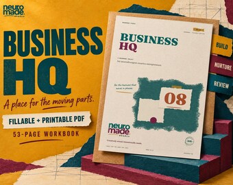 Small Business Planner Printable, ADHD Project Tracker for Entrepreneurs, Fillable PDF