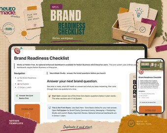 Brand Readiness Checklist Notion Template: 21 Questions Before You Launch