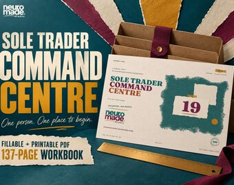 Sole Trader Planner Printable, Undated Weekly Business Priorities for ADHD, Fillable PDF