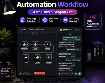 WhatsApp Automation Workflow för n8n — Färdig att använda sälj- och supportbot