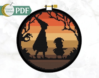 Over the Garden Wall Cross Stitch Pattern, PDF Download, Into the Unknown, easy cross stitch