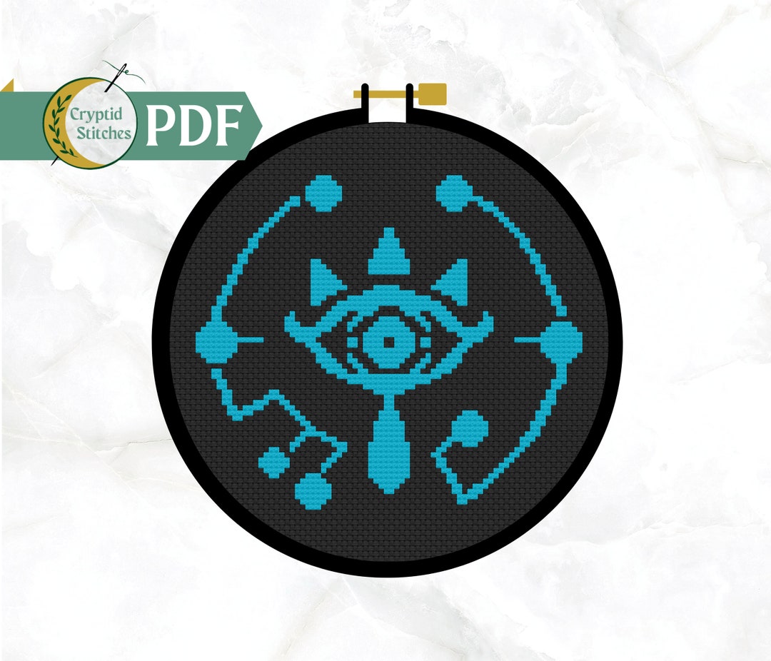 PDF Sheikah Slate Cross Stitch Pattern Glow in the Dark Etsy