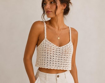 Crochet Halter Top Pattern For the Beach  (Digital PDF Download)