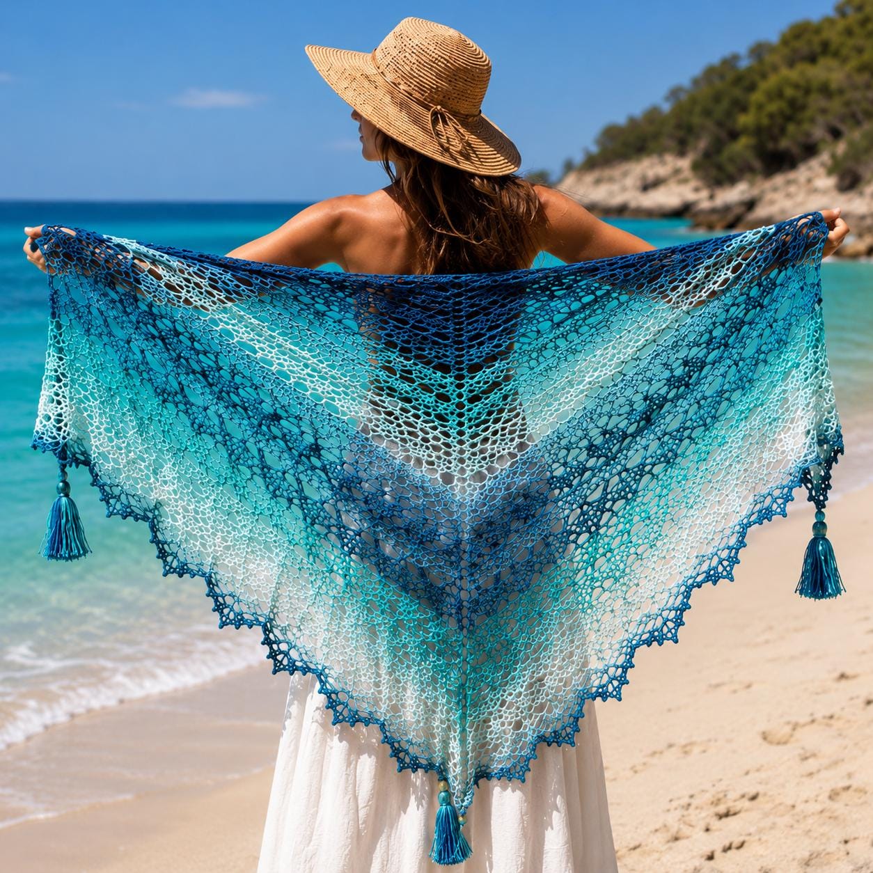 39 Lace Shawl Crochet Patterns for Elegant Wraps, Gifts, and Special-Occasion Layers 17 Crochet Beach Shawl
