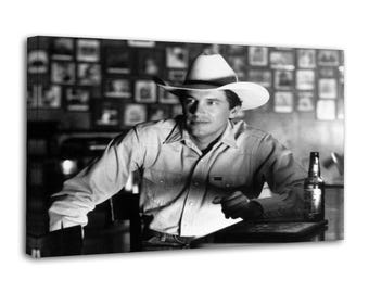 George Strait 1982 Hat Canvas Print – Country Music Wall Art Poster