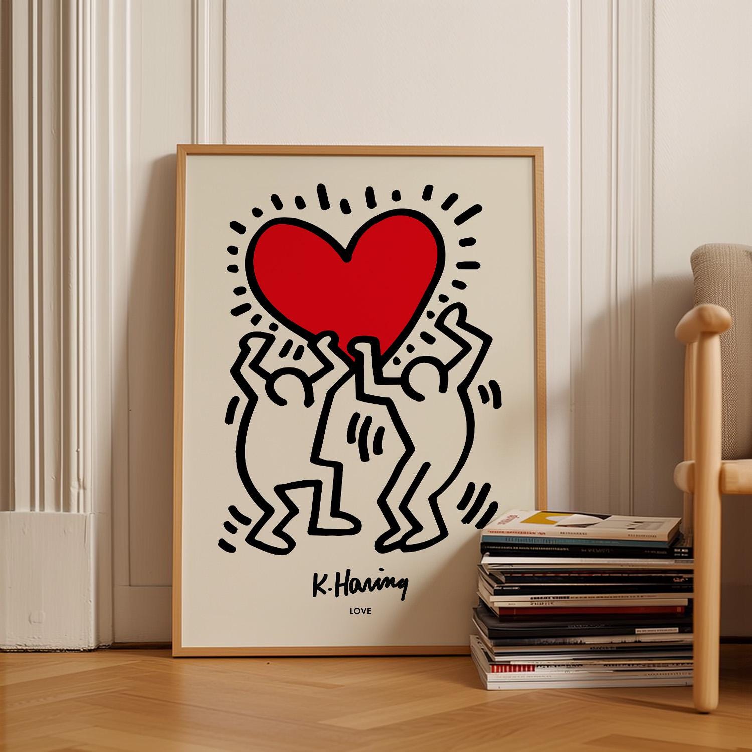 Framed Keith Haring Poster - Etsy