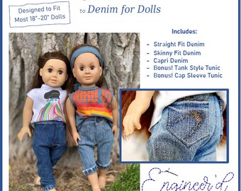 18" Doll Jeans - Beginner Sewing Pattern