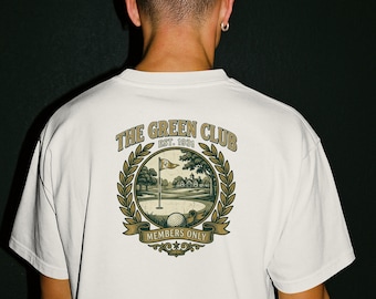 The Green Club Golf T Shirt, Vintage Country Club Tee, Unisex Heritage Golf Shirt, Retro Golf Graphic Tee, Golf Lover Gift, Luxury Shirt