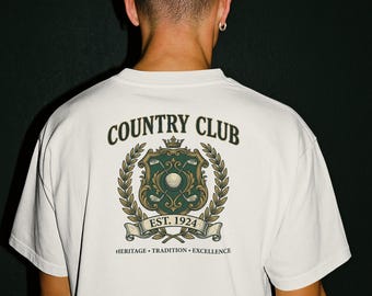 Country Club T Shirt, Vintage Golf Graphic Tee, Unisex Heritage Sportswear, Old Money Aesthetic Shirt, Golf Lover Gift