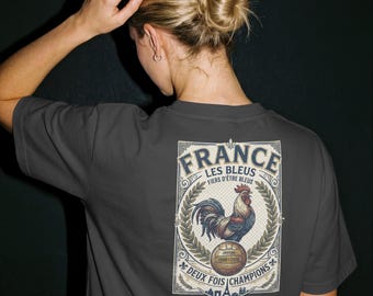 Retro France Soccer Shirt, Les Bleus T Shirt, Vintage French Football Graphic Tee, France Fan Apparel, World Tournament Inspired Shirt