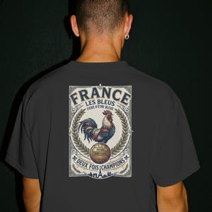 Retro France Soccer Shirt, Les Bleus T Shirt, Vintage French Football Graphic Tee, France Fan Apparel, World Tournament Inspired Shirt Bild 10