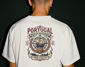 Vintage Portugal Football T Shirt, Portugal Soccer Tee, Heritage Graphic Shirt, Retro Football Fan Gift, Portuguese Sportswear, Unisex Tee