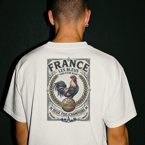 Retro France Soccer Shirt, Les Bleus T Shirt, Vintage French Football Graphic Tee, France Fan Apparel, World Tournament Inspired Shirt Bild 11
