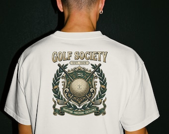 Golf Society T Shirt, Vintage Golf Graphic Tee, Unisex Country Club Shirt, Heritage Golf Apparel, Golf Lover Gift, Luxury Shirt