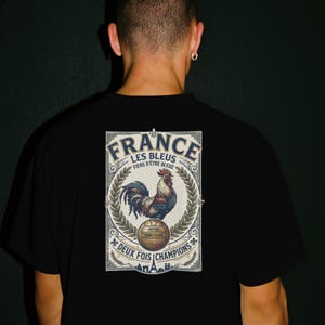Retro France Soccer Shirt, Les Bleus T Shirt, Vintage French Football Graphic Tee, France Fan Apparel, World Tournament Inspired Shirt Bild 15