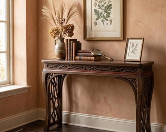 Elven Console Table 3D Print STL – Art Nouveau Miniature Hallway Furniture File