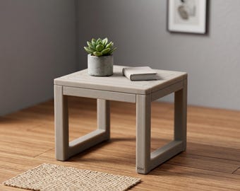 Dockhus uteplats sidobord 3D-utskrift STL, miniatyr trädgård soffbord, utomhus diorama rekvisita