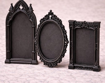 Gothic Miniature Frames STL: Vampire Dollhouse Diorama Wall Decor (Digital Download)
