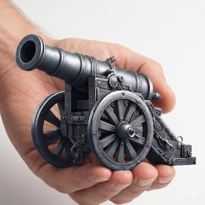 Miniatur Kanone STL Antik Artillerie 3D Print File Pirat Waffe Modell für Diorama Tabletop