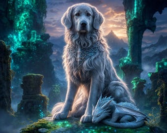 Custom Fantasy Portrait Digital Download | Personalized RPG Character or Pet Art | AI-Assisted Human Review | Gothic Pixel Style