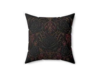 Midnight Garden Art Print | Dark Floral Wall Art | Gothic Botanical Poster | Moody Flower Decor | Dark Academia Art