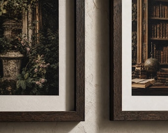 Dark Cottagecore Gallery Wall Set, Moody Botanical Printable Art, Gothic Vintage Digital Prints, Dark Academia Decor