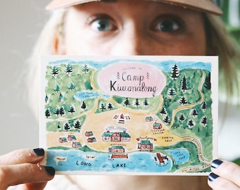 Custom Watercolor Wedding Maps