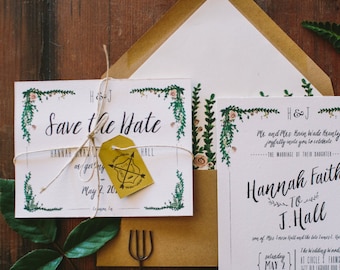 Rustic and Whimsical Garden Save The Date