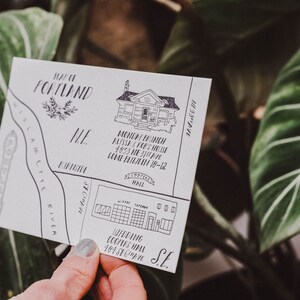 Modern Floral Whimsical Letterpress Wedding Invitation: Nature and Flower inspired image 6