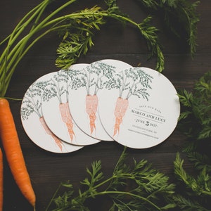 Rustic Letterpress Coaster Save The Dates: Farm-to-table inspired image 5